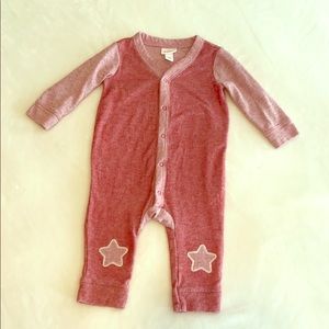 Boys red long romper